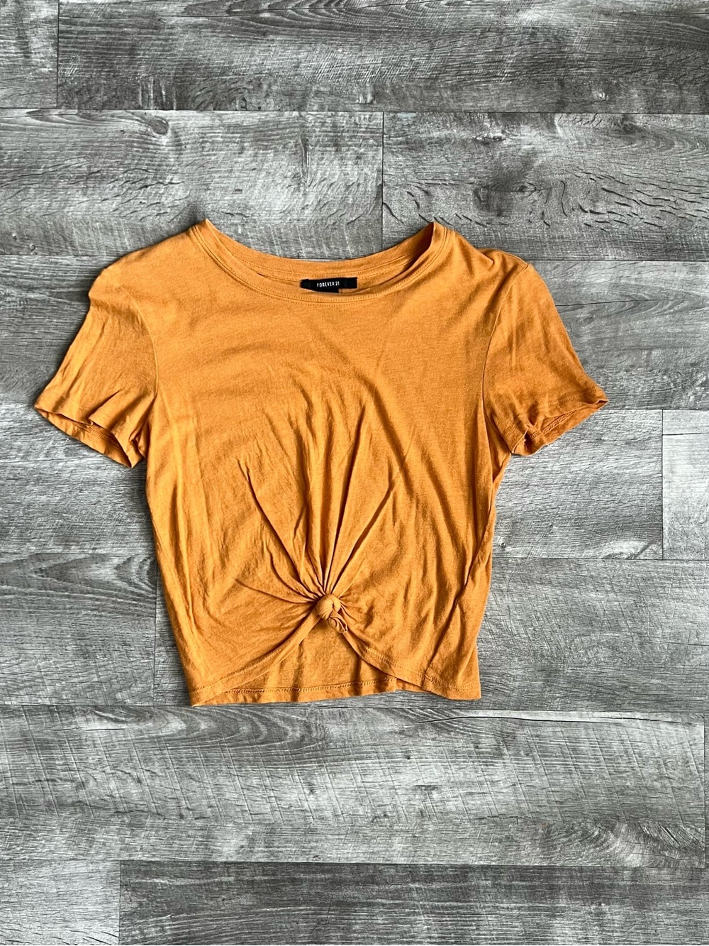 Forever 21 Mustard Knot-Front Top | Size S
